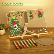 2025 New LED Note Board with Colors, Light Up Acrylic Message Board USA FS