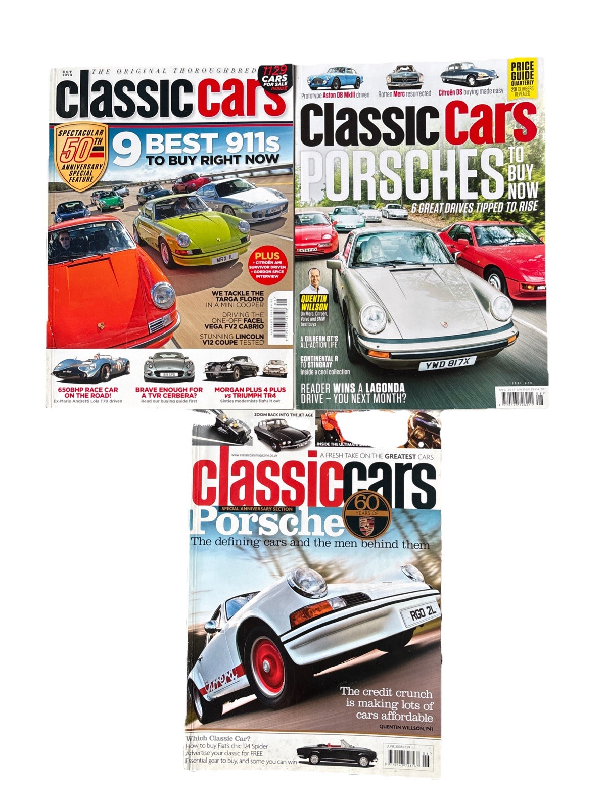 Classic Car Magazines Porsche Bundle Job Lot Of 3 Issues