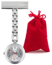 Krankenschwesteruhr mit Samtbeutel Analoge Kitteluhr mit Sicherheitsnadel