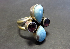 ANELLO IN ARGENTO 925 - CON PIETRE DURE -