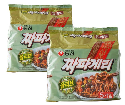 Nongshim Chapagetti Olive Oil Jjajang Ramen 10 Packs Korean Black Bean Noodles