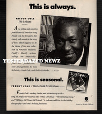 1995 Print ad for Freddy Cole "This Is Always & I Want a Smile For Christmas"CDS