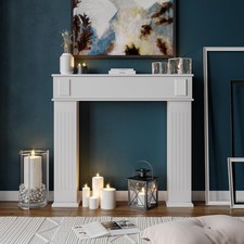 Fireplace Wooden Surround Storage Classic Chic Decoration for Lounge, Living Roo