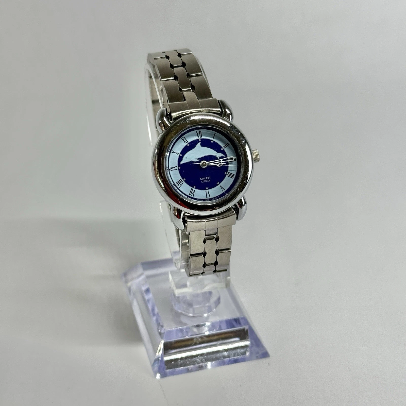 CITIZEN Secret 7630-L10268 Analog Silver Tone Women Vintage Watch W549 *WORKING
