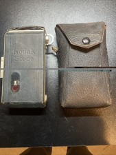 Vintage Kodak Six-20 Folding Camera with leather case For Repair Or Parts As-is