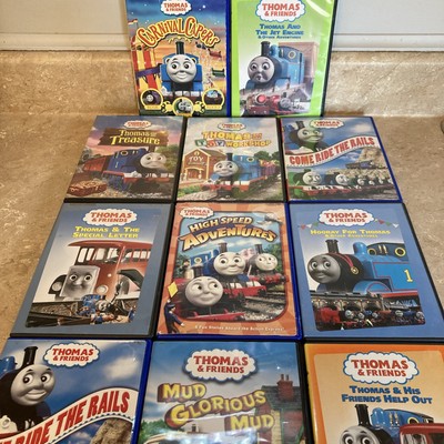 Thomas & Friends Train LOT of 11 DVDs. Included Thomas And Jet Engine, Mud Glor
