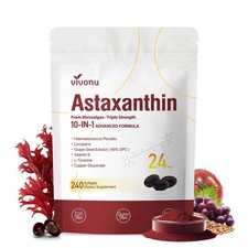 Astaxanthin Supplements 24mg 240 Softgels Month Supply Astaxantina Antioxidant