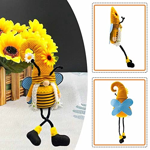 Spring Decorations for Home - Honey Bumble Bee Sunflower Plush Gnomes - Picture 2 of 7