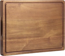 Wood Cutting Board for Kitchen Large Wooden Thick Chopping with Juice Groove