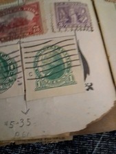 Very rare  1923 BENJAMIN FRANKLIN 1 Cent US Stamp - Green, Possibly #594 or #596
