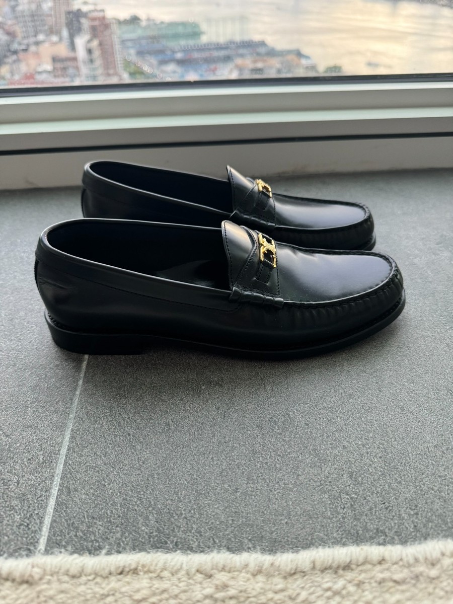 Celine Women's Luco Leather Loafer Size 38.5 | eBay