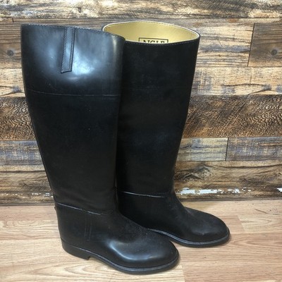 Aigle Tall Pull On Boots- Black Rubber Size 38