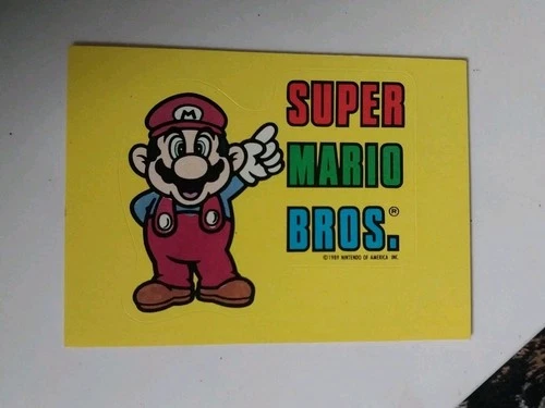 Vintage Topps SUPER MARIO BROS Video Game Nintendo TRADING STICKER CARD #11 NES