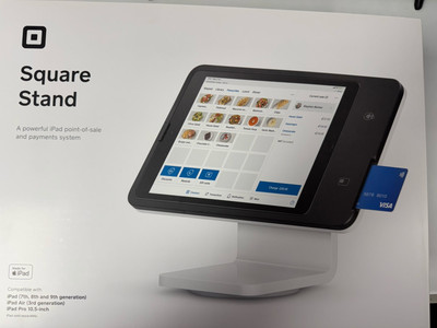 Quadratischer Kassenständer 2. Generation iPad Kassenhalter BRANDNEU VERSIEGELT