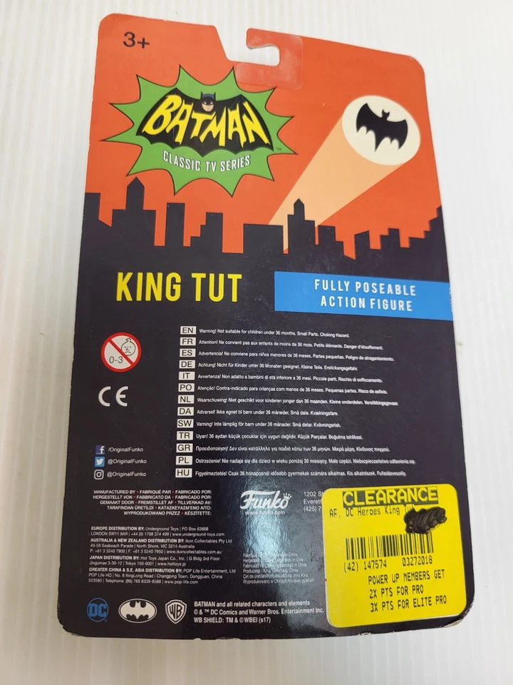 Batman Serie de TV Clásica Rey TuT Figura Completamente Posable Funko DC Edad 3+ 4 Pulgadas Foto 2 de 2