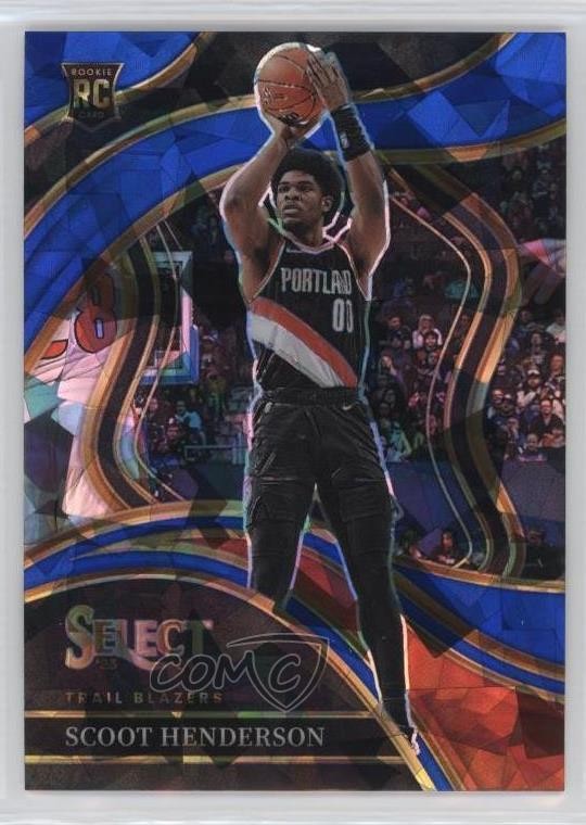 2023-24 Panini Select Courtside Blue Cracked Ice Prizm Scoot Henderson #269 0ft3