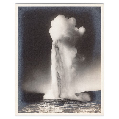 #ad #ad Photograph of Old Faithful Geyser Eruption by Haynes 1920s Yellowstone Park $14.00