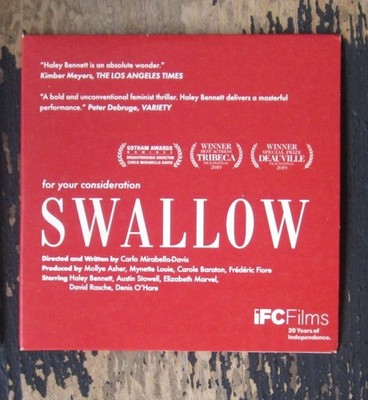 Swallow 2019 FYC For Your Consideration Promo DVD  Haley Bennett