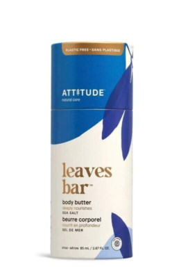 New!! Single Piece Attitude Leaves Bar Body Butter Stick Sea Salt 2.87 oz/85 mL