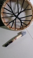 Drumbeater little bird art, for skin or synthetic shamanic drum, drumming circle