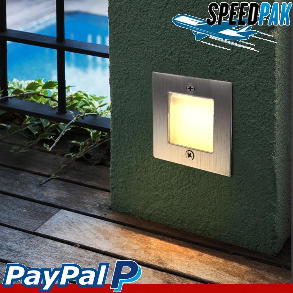 LED Stair Wall Light Recessed Waterproof Outdoor Yard Step