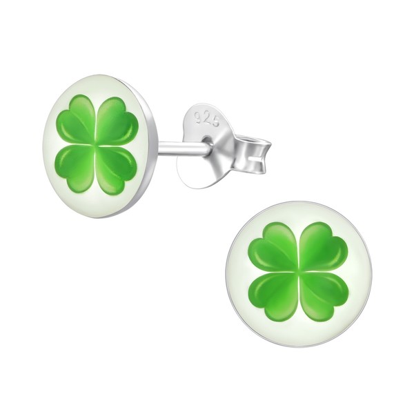 Kleeblatt Kinder Ohrringe 925 Silber FüR MäDchen Ohrstecker Schmuck Geschenk-image