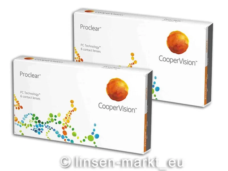 CooperVision Proclear Monatslinsen 2x6 Stück - PLUS und MINUS WERTE + Behälter