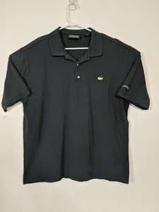 Masters Collection Shirt Mens XL Black Short Sleeve Polo Golf Embroidered | eBay