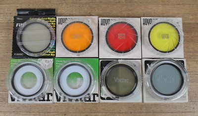 8x Vtg 58mm Lens Filters for SLR Cameras Hoya Vivitar Kalimar in Original Box