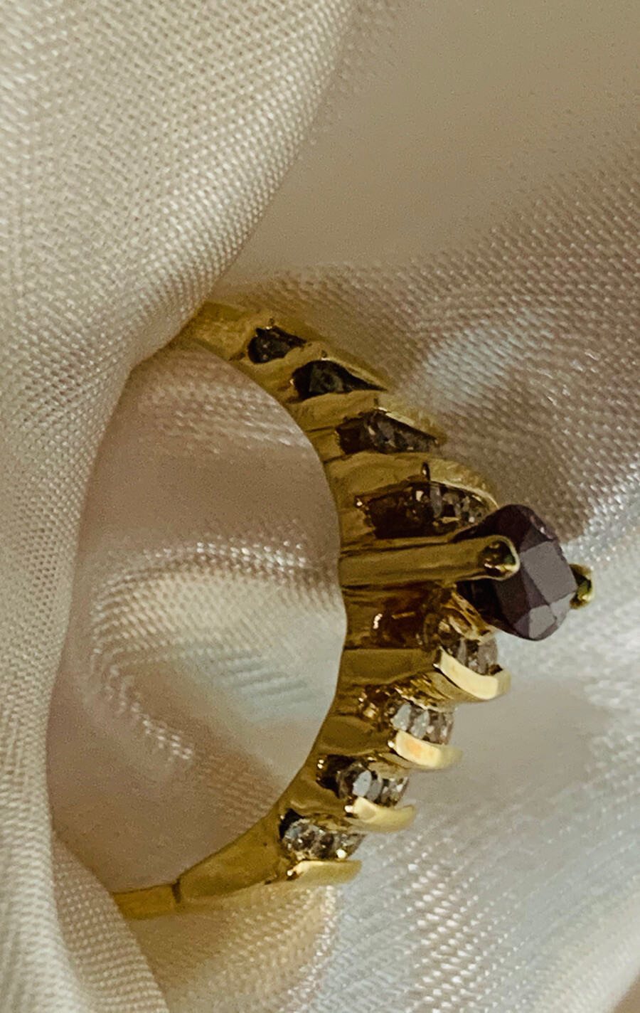 14k Ruby Diamond Ring size 8.5 Ruby .65 ct~Diamon… - image 6