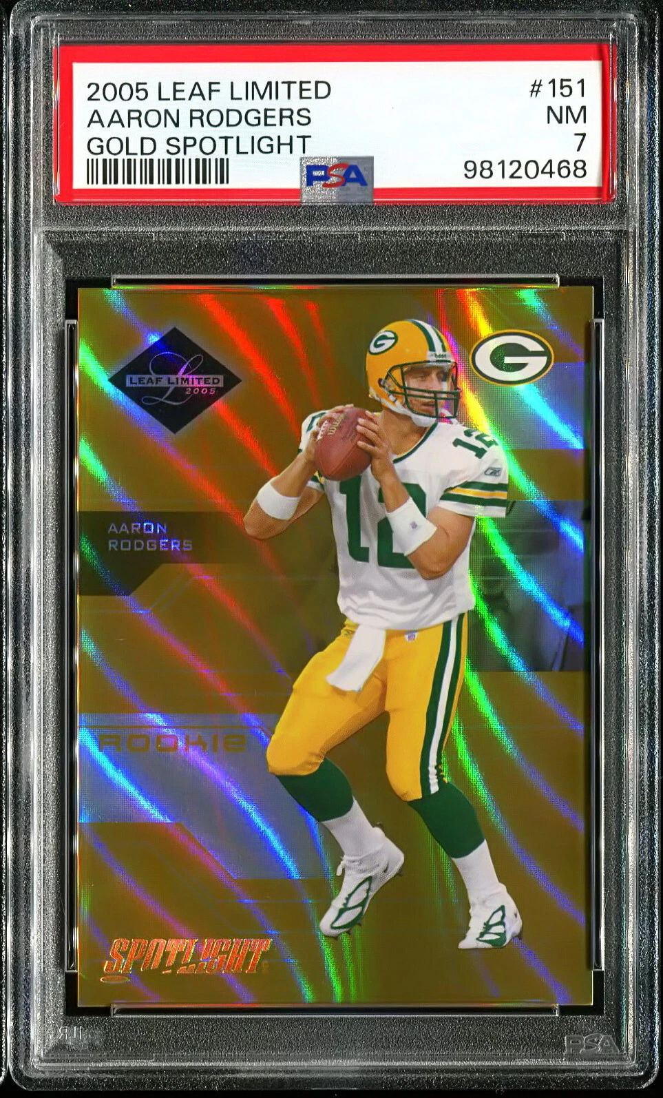 Aaron Rodgers Leaf Limited #151 Gold Spotlight