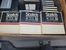 Lot of 3 Vintage Scotch Magnetic Tape 150 1/4"x1800 ft Used
