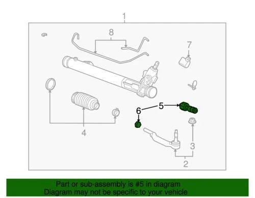 Genuine GM 2008-2014 Cadillac CTS V6 Steering Linkage Inner Tie Rod Kit 19177441 - Image 3 of 3