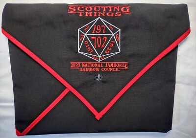 BSA RAINBOW OA 197 2023 JAMBOREE NECKERCHIEF STRANGER THINGS D&D D20 FEW MADE!!