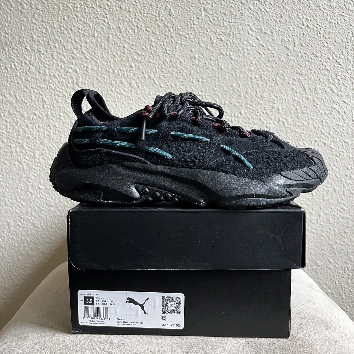 PUMA Plexus Sneakers Black Varsity Green 386329-02 Men's 6.5 | eBay