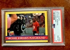1990-91 Hoops Basketball Michael Jordan's Playground Card #382 PSA 8 Mint