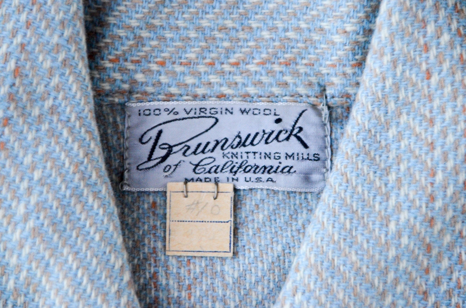 1950s Deadstock Wool Ricky Jacket Blue Plaid Brunswic… - Gem