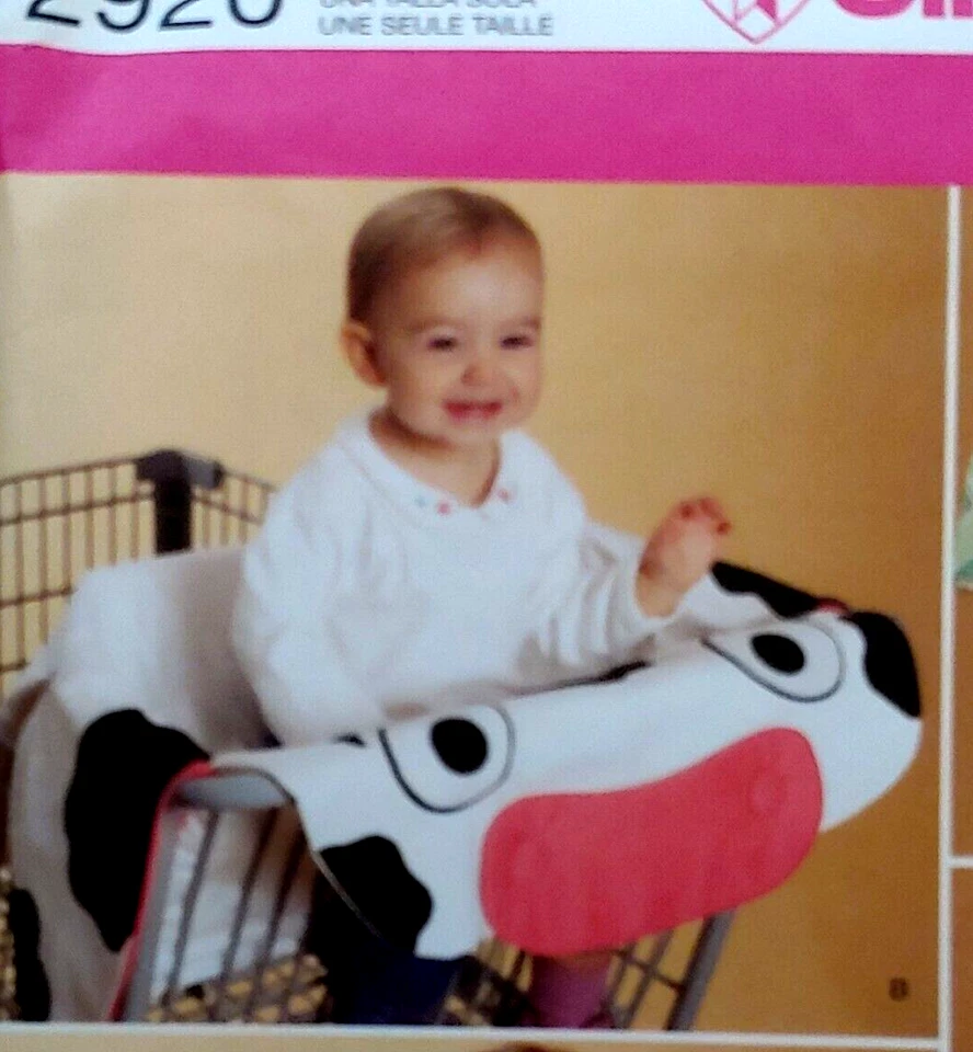 NEW Simplicity 2920 grocery cart covers Dogs Flowers Sports Animals Cow  UNCUT - Image 2 of 4