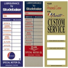 Studebaker Maintenance Stickers Set Of 4 Studebaker Maintenance Stickers Set Of 4