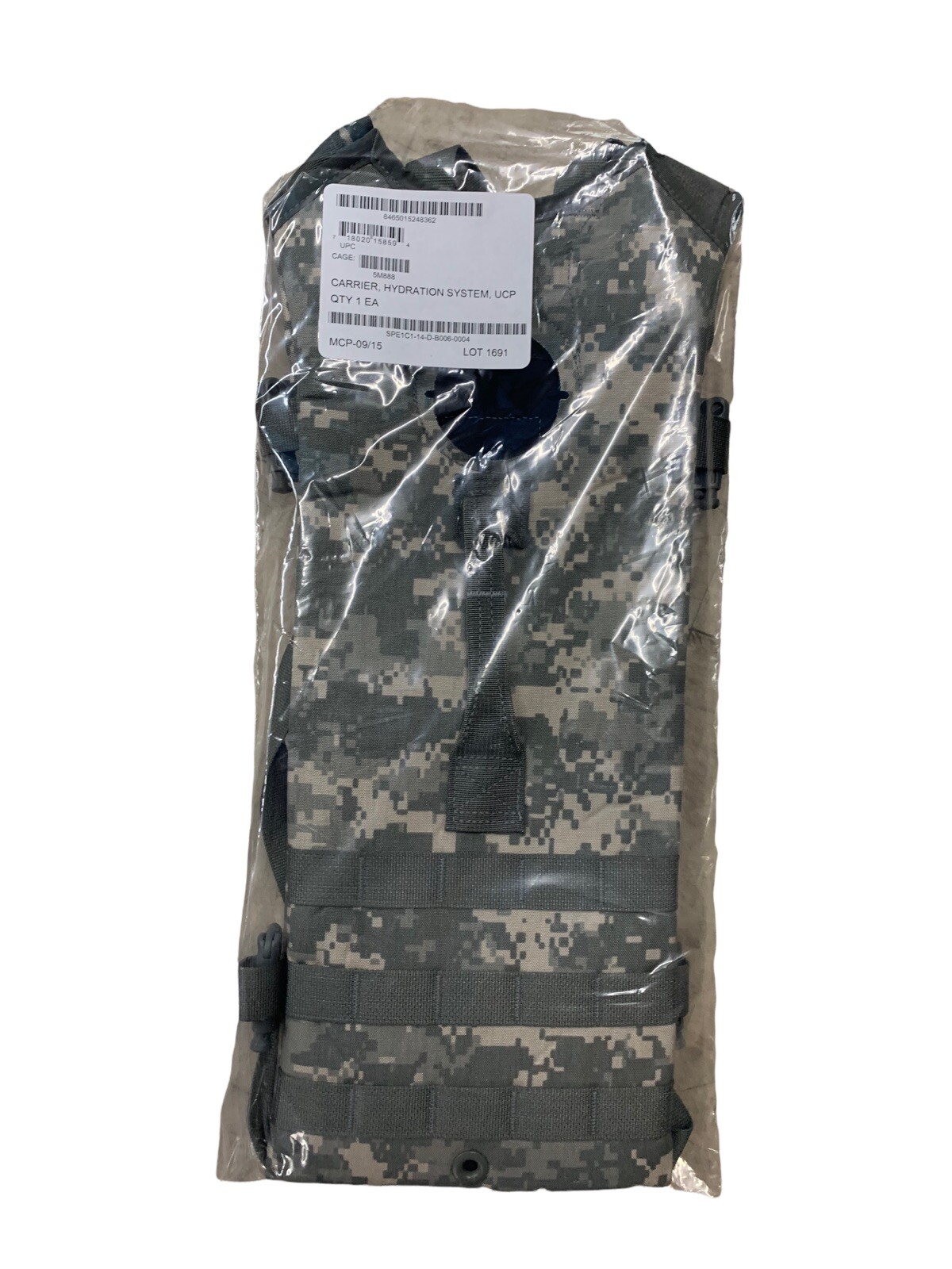  ARMY ACU MOLLE HYDRATION CARRIER 3L SYSTEM 100 oz, NO BLADDER, 8465-01-524-8362