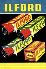 Poster Manifesto Locandina Pubblicitaria Stampa Vintage Pellicole Foto Ilford  