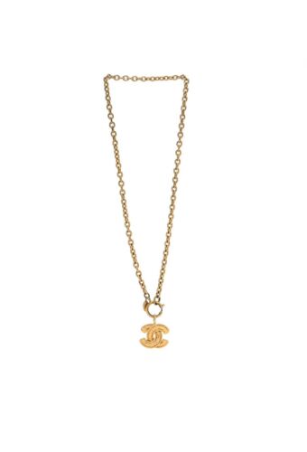 Vintage Chanel cc logos Pendant Chain Necklace