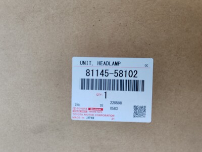 81145-58102 GENUINE HEAD LAMP ASSY RH FIT FOR TOYOTA ALPHARD GGH20