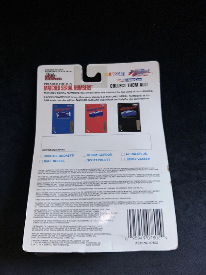 1995 Racing Champions Jimmy Vasser #12 Target Indy Car 1/64 Limited Diecast - Image 2 of 3