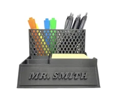 Teachers Desk Accessory Stand/ Custom Name tag/ Pen And Pencil Office Organizer