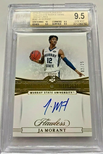 2019 Ja Morant Flawless Auto RC Diamond /25 BGS 9.5 (sub 10)