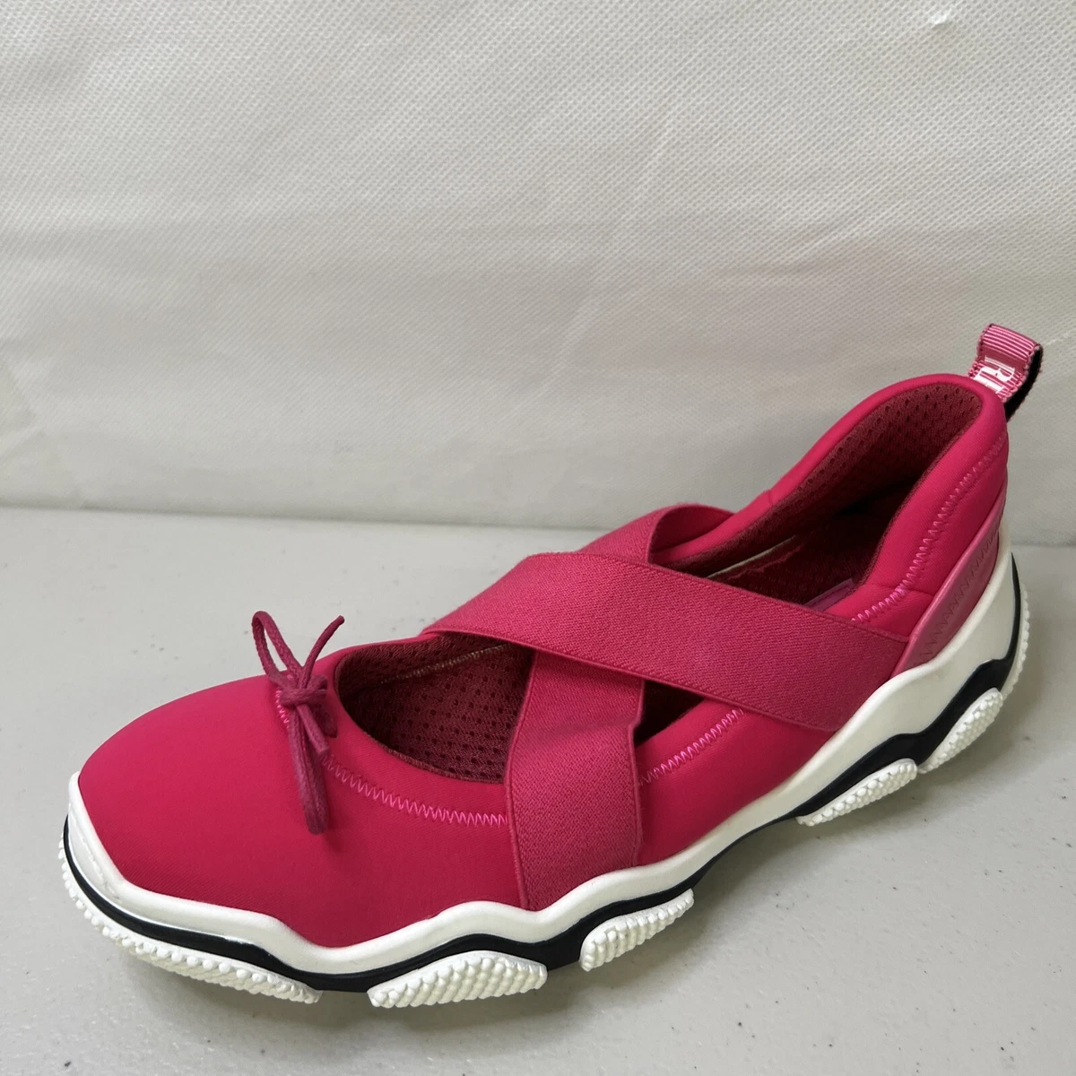 Neuf Rouge Valentino Rose Fuchsia Nylon Basket Sz Eur 37 US 7