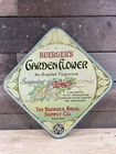 Vintage Buerger’s Garden Flower Oriental Fragrance Tin Advertising Sign