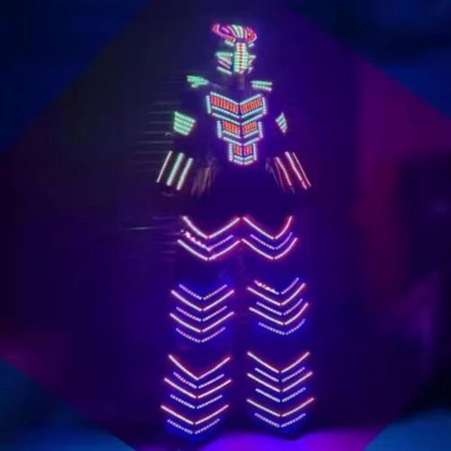 Rechargeable LED Robot Illuminated Costume DJ Stage Performance Stilt Suit Props - Picture 3 of 6
