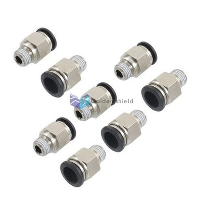 8Pcs JPC12-02 1/2'' PT Male Thread 12mm Push In Joint Pneumatic Connector